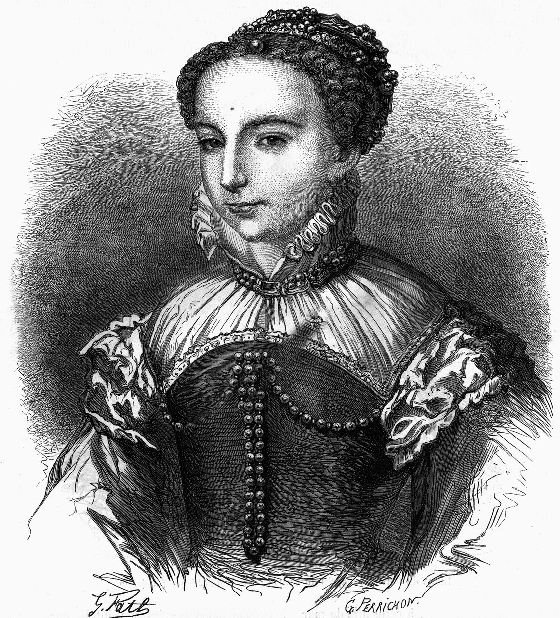 Retrato Catalina de Médicis, reina de Francia de Unknown artist