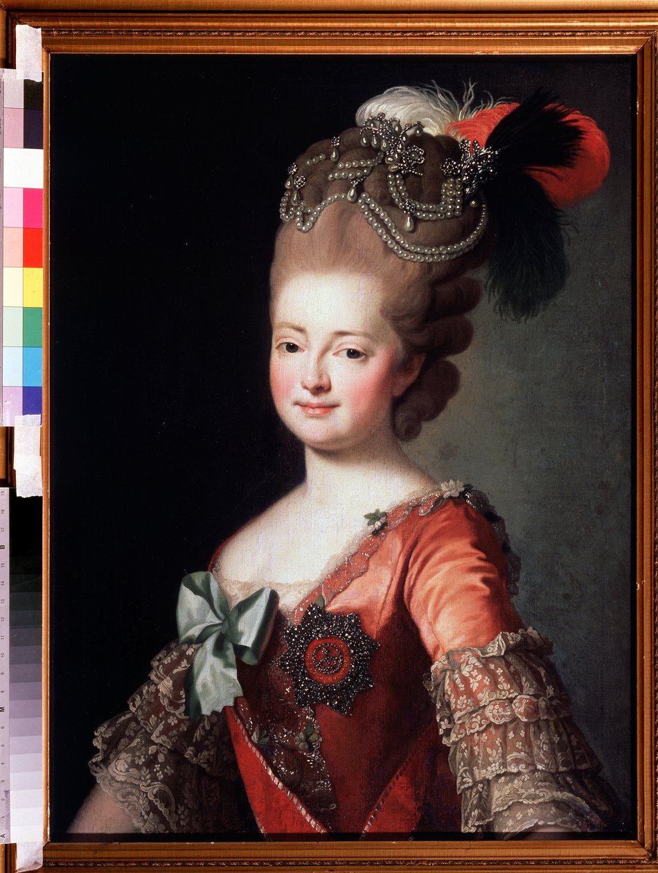 Retrato de la emperatriz María Feodorovna (Sofía Dorotea de Wurtemberg) (1729-1828) (Retrato de la emperatriz María Feodorovna, Sofía Dorotea de Wurtemberg). Pintura anónima. Óleo sobre lienzo, 84,7 x 62,7 cm de Unknown artist