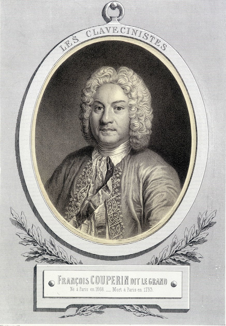 Retrato en medallón de François Couperin llamado Le Grand, s.f. siglo XIX de Unknown artist