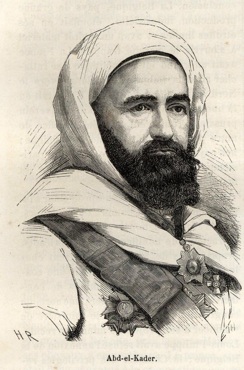 Retrato de Abd - El - Kader (Abd El-Kader) (Abd El Kader) (1807 - 1883) de Unknown artist