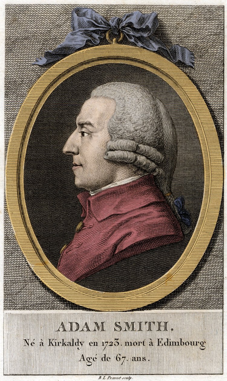 Retrato de Adam Smith (1723 - 1790), filósofo y economista escocés de Unknown artist