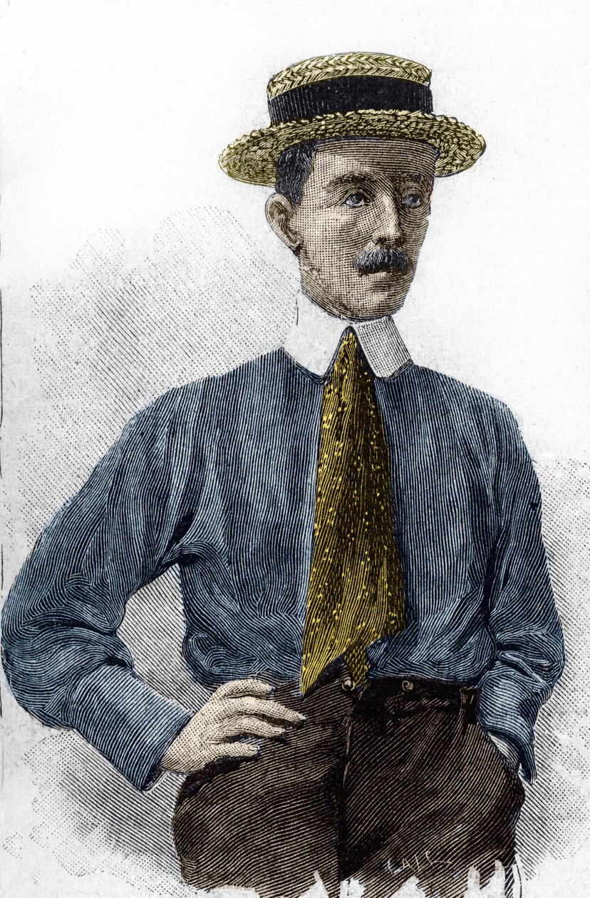 Retrato de Alberto Santos-Dumont (1873-1932), artista aeronáutico brasileño. de Unknown artist