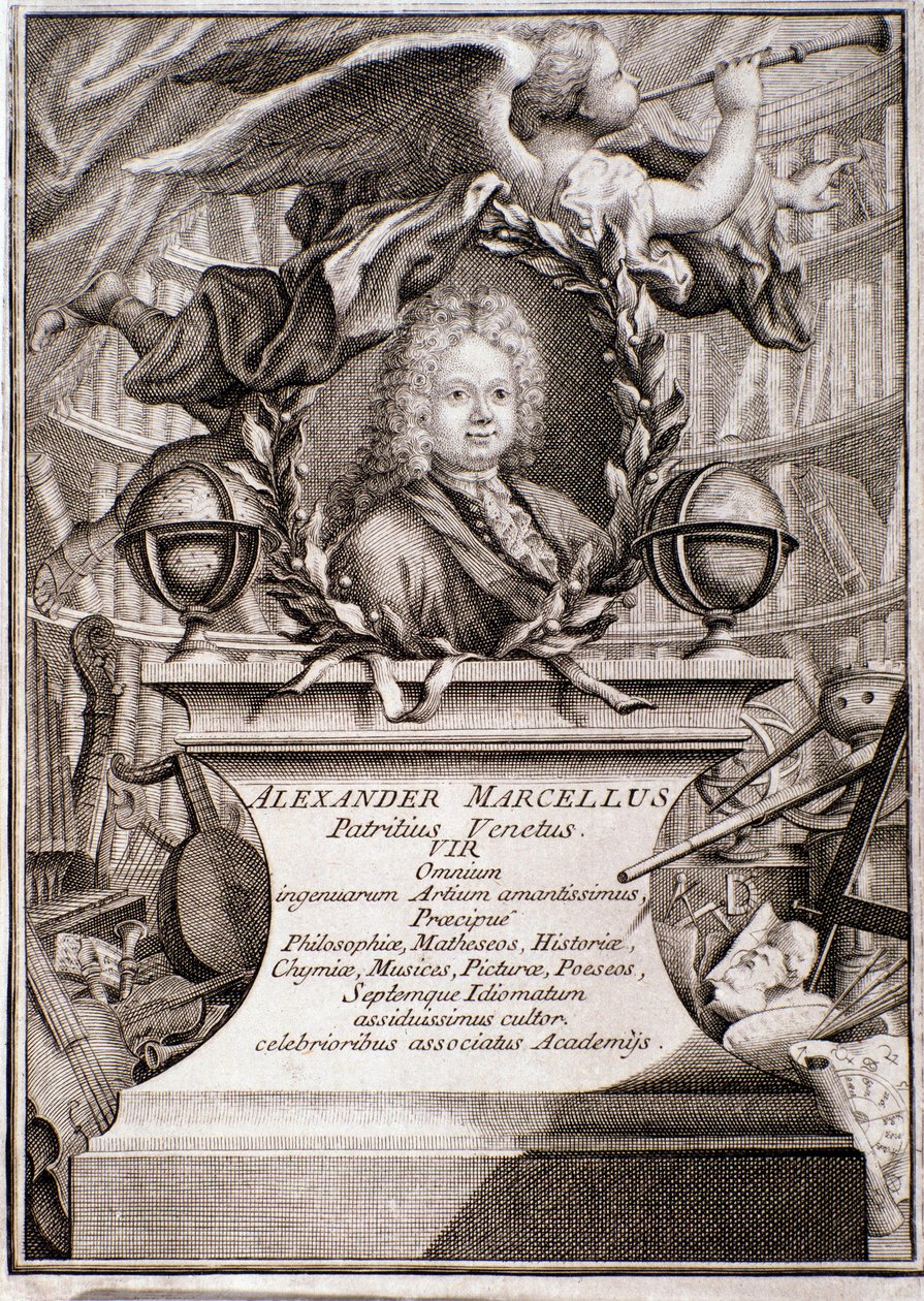 Retrato de Alessandro Marcello (grabado) de Unknown artist