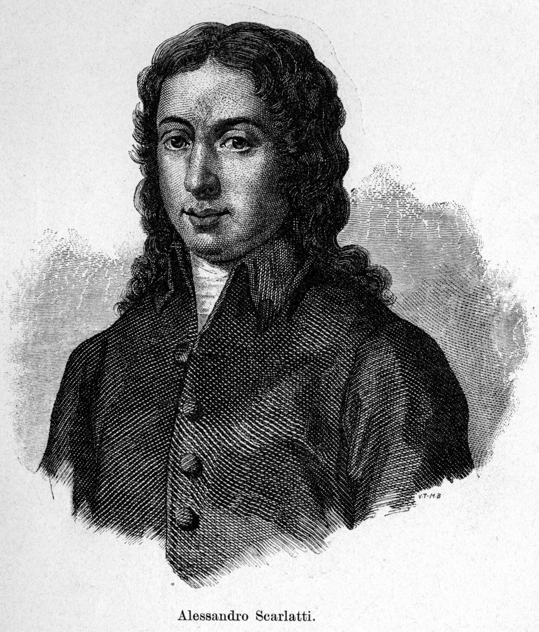 Retrato de Alessandro Scarlatti (1660 - 1725), compositor italiano de Unknown artist