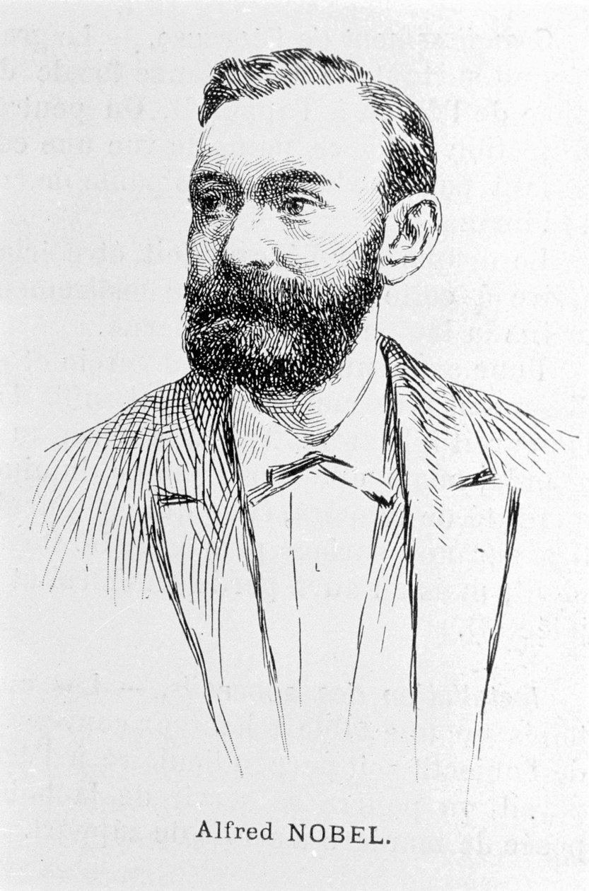 Retrato de Alfred Nobel (1833 - 1896), industrial y químico sueco. de Unknown artist
