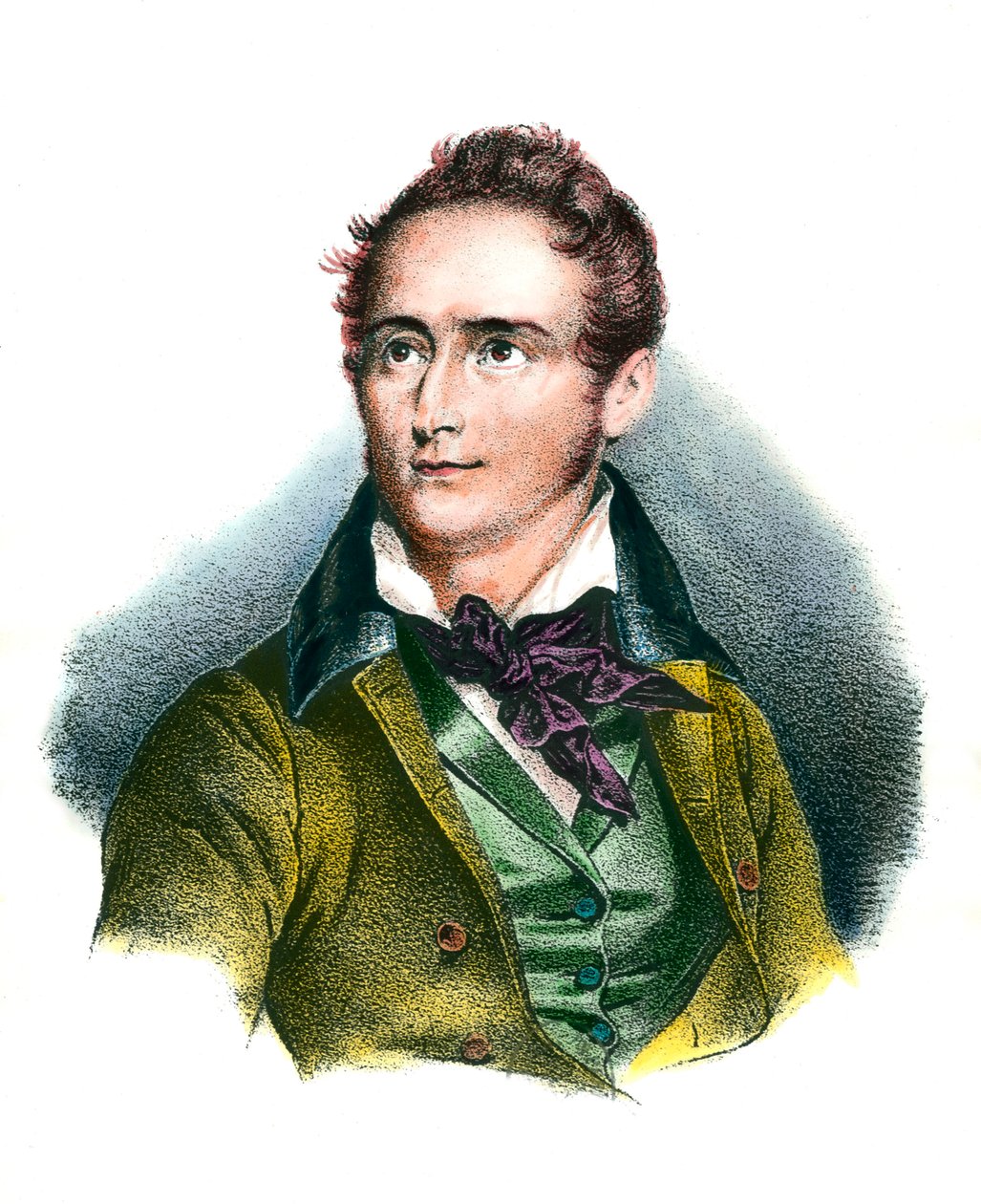 Retrato de Alphonse de Lamartine (1790-1869) poeta francés de Unknown artist