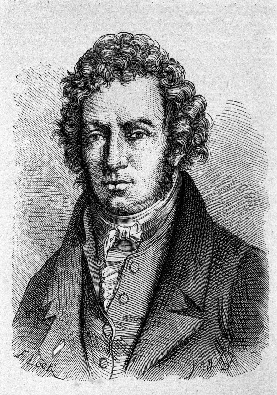 Retrato de Andre Marie Ampere (1775-1836) físico francés de Unknown artist