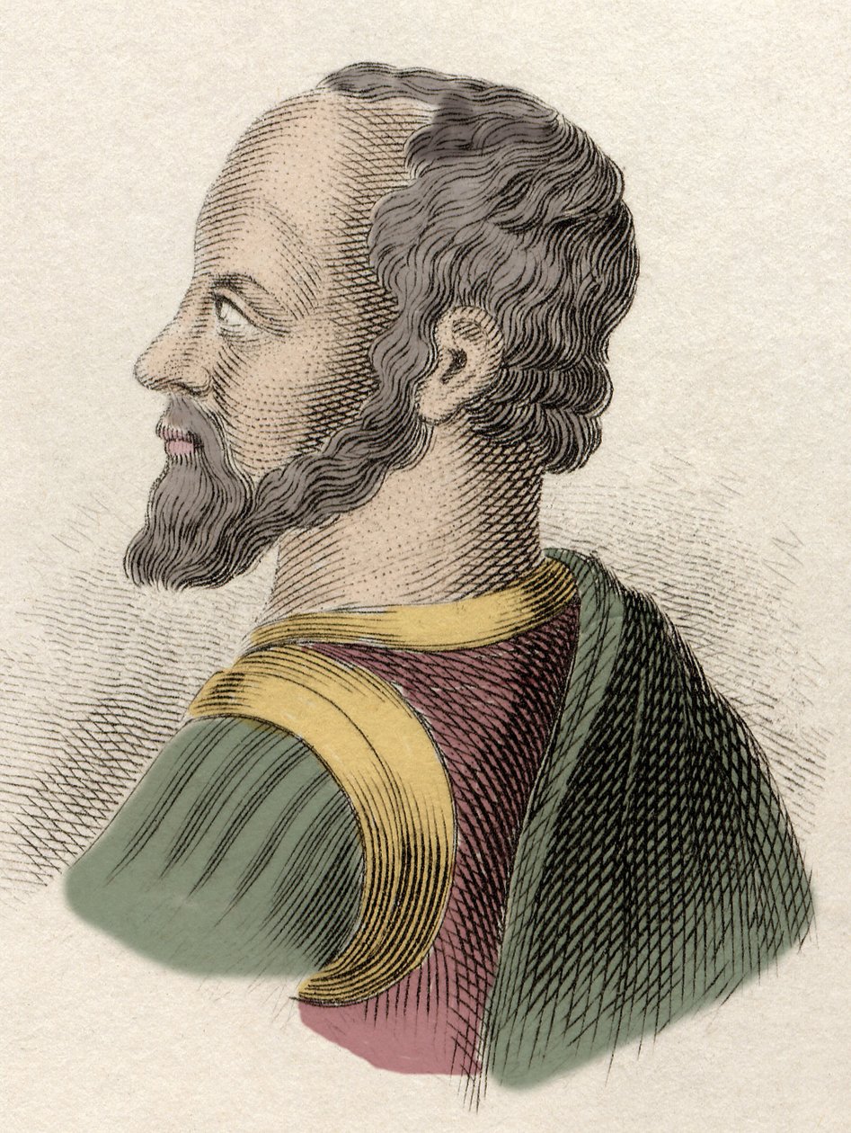 Retrato de Anne de Montmorency, Duque de Montmorency, militar, estadista y diplomático francés. Grabado del siglo XIX de Unknown artist
