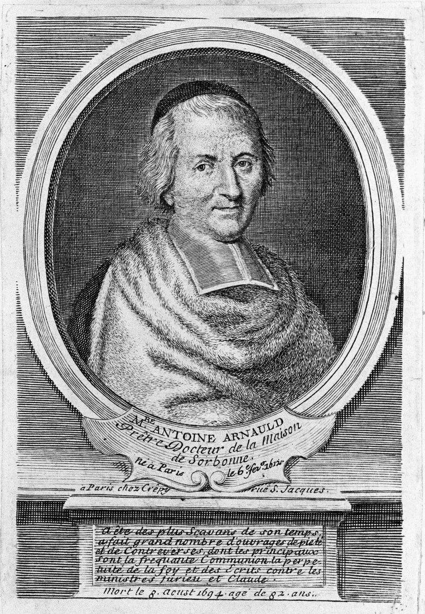 Retrato de Antoine Arnauld llamado el Gran Arnauld (1612-1694), sacerdote, teólogo, filósofo y matemático francés, miembro de los jansenistas. de Unknown artist