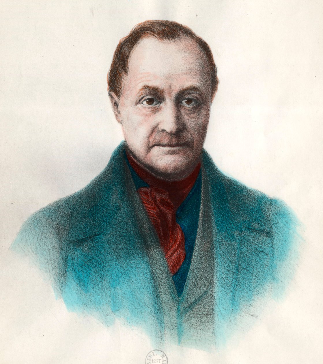 Retrato de Auguste Comte (1798-1857), filósofo francés de Unknown artist