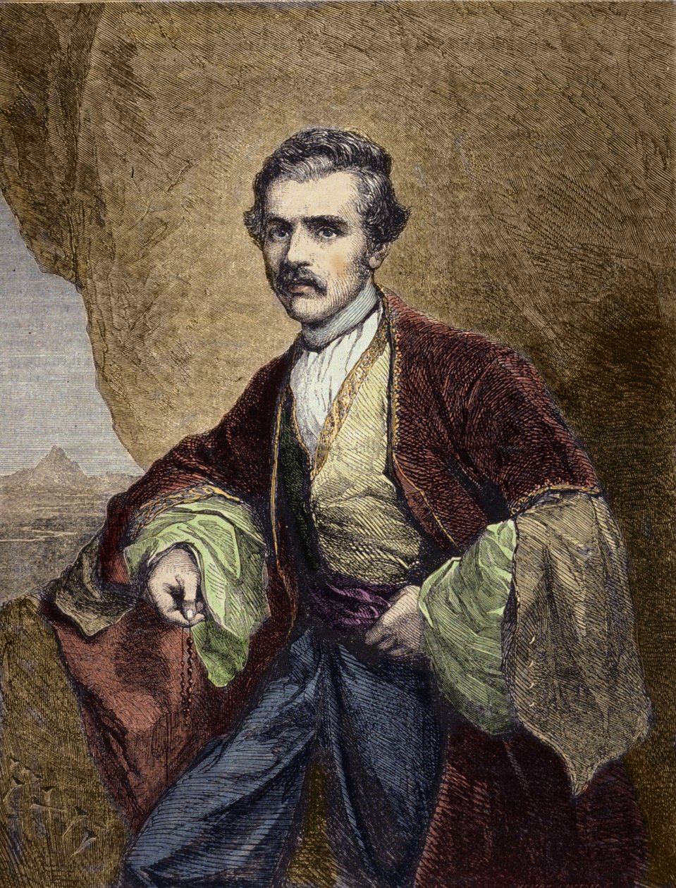 Retrato de Austen Henry Layard (1817-1894), viajero y arqueólogo inglés