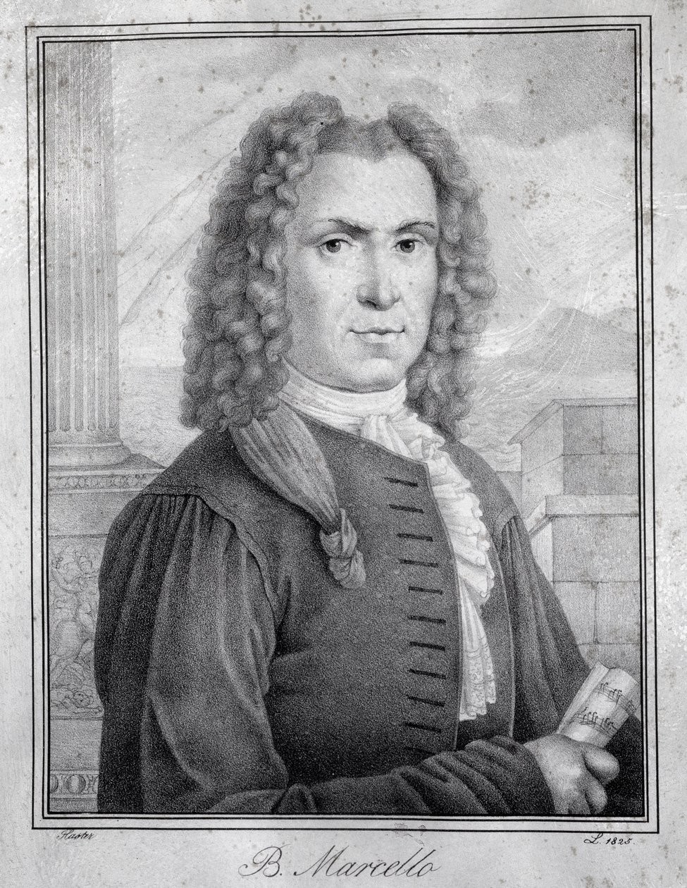 Retrato de Benedetto Marcello (grabado) de Unknown artist