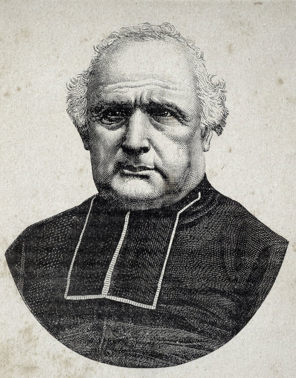 Retrato del Obispo Peyramale, sacerdote de Lourdes (1811 - 1877) - en "Los Contemporáneos", s.f. finales del siglo XIX de Unknown artist
