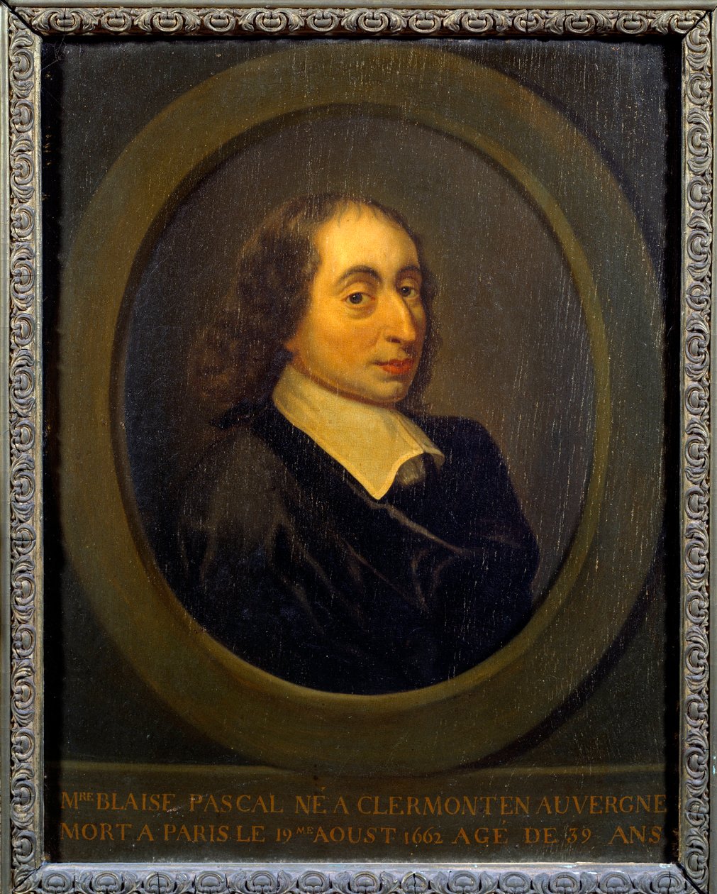Retrato de Blaise Pascal (1623-1662), físico, matemático y escritor francés de Unknown artist