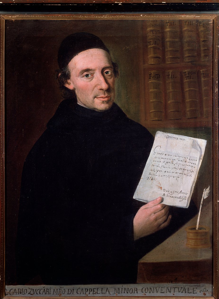 Retrato de Carlo Zuccari (1704-1792) compositor y violinista italiano de Unknown artist