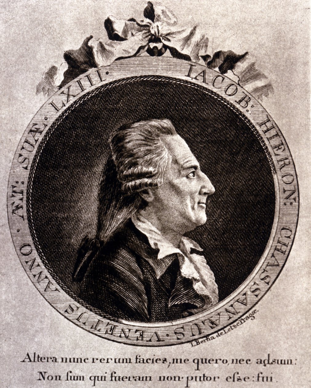 Retrato de Casanova (1725 - 1798) - retrato en frontispicio, en Histoire de ma fuite des prisons de la République de Venise, escrito en Dux en Bohemia de Unknown artist