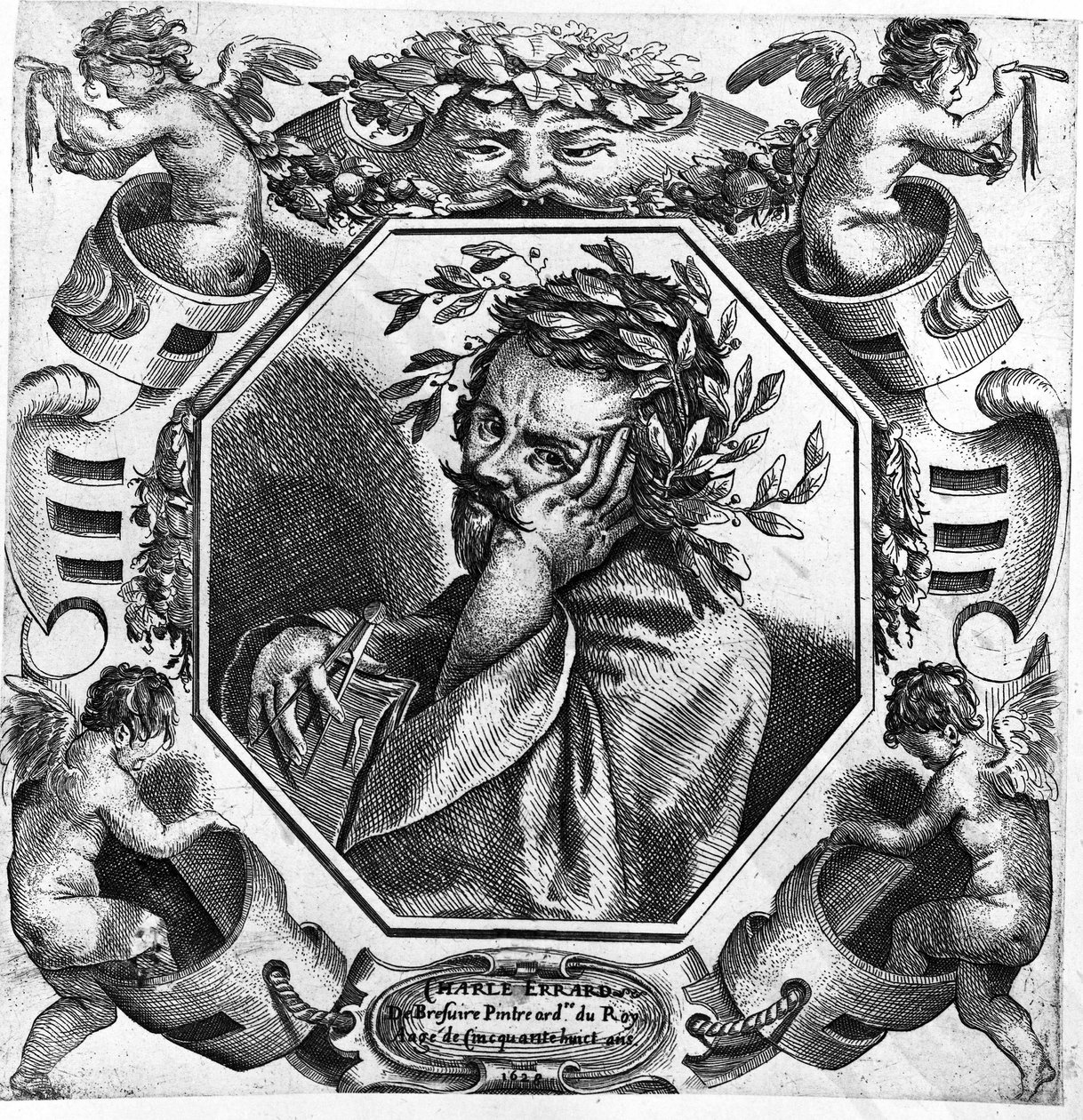 Retrato de Charles Errard (1606-1689), pintor, dibujante y arquitecto francés de Unknown artist