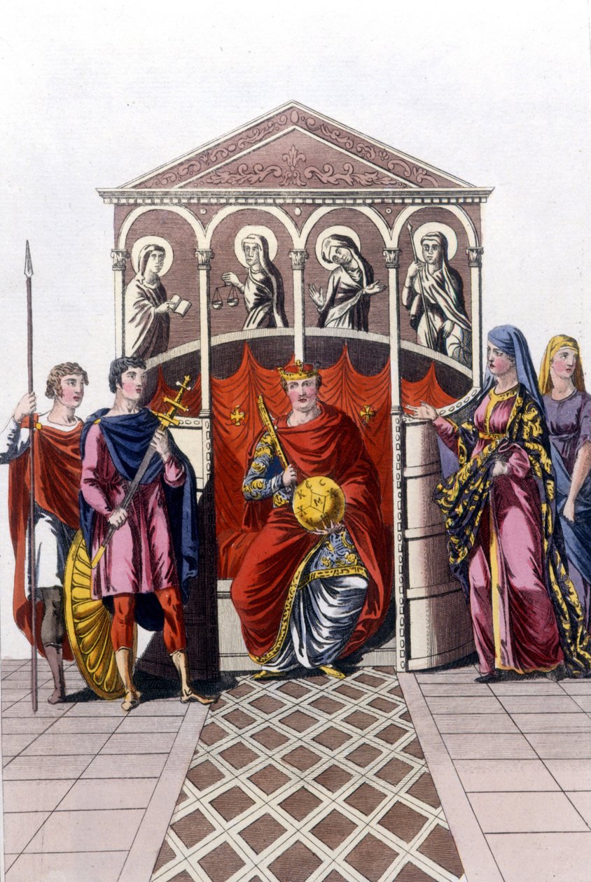 Retrato de Carlos II el Calvo (823 - 877), Rey de Francia de Unknown artist