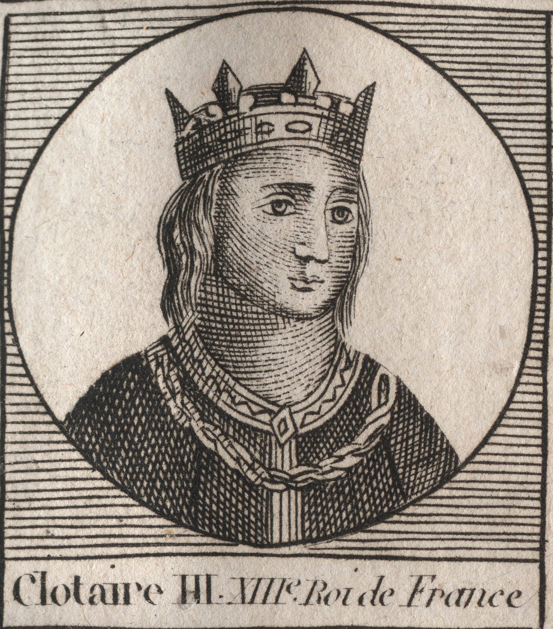 Retrato de Clotario III de Unknown artist
