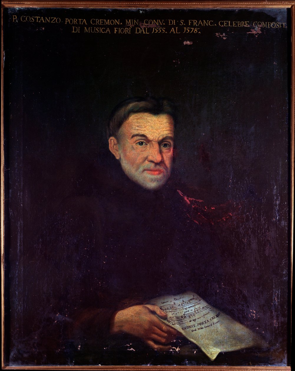 Retrato de Costanzo Porta, compositor italiano de Unknown artist