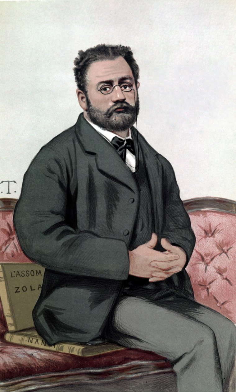 Retrato de Emile Zola (1840-1902) - en “Vanity Fair” del 24/1/1880. de Unknown artist