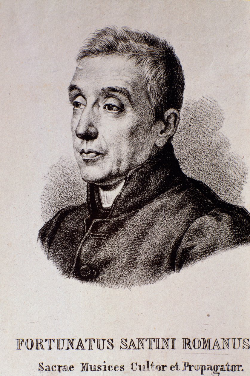 Retrato de Fortunato Santini (grabado) de Unknown artist