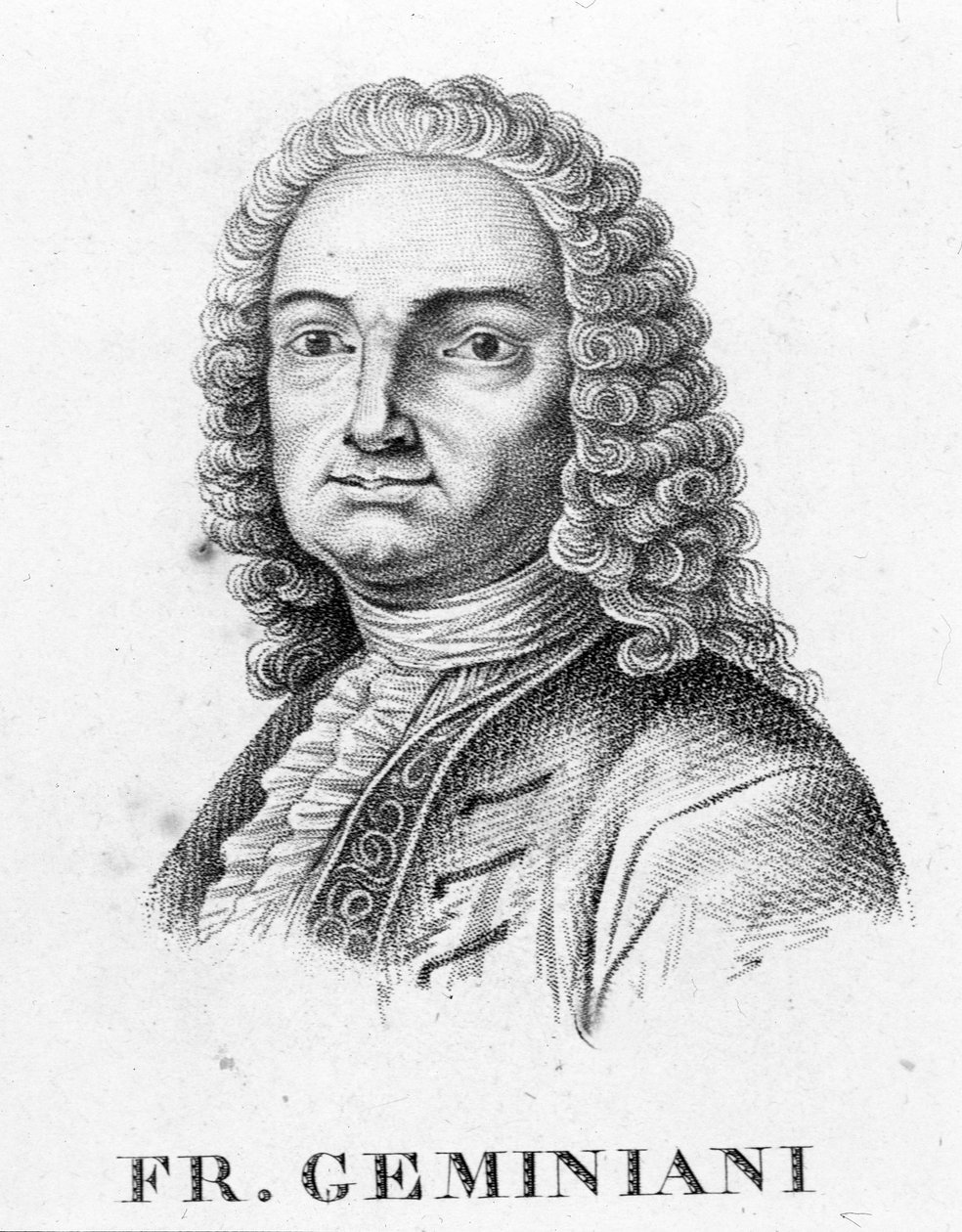 Retrato de Francesco Saverio Geminiani. Músico italiano (Lucca) de Unknown artist