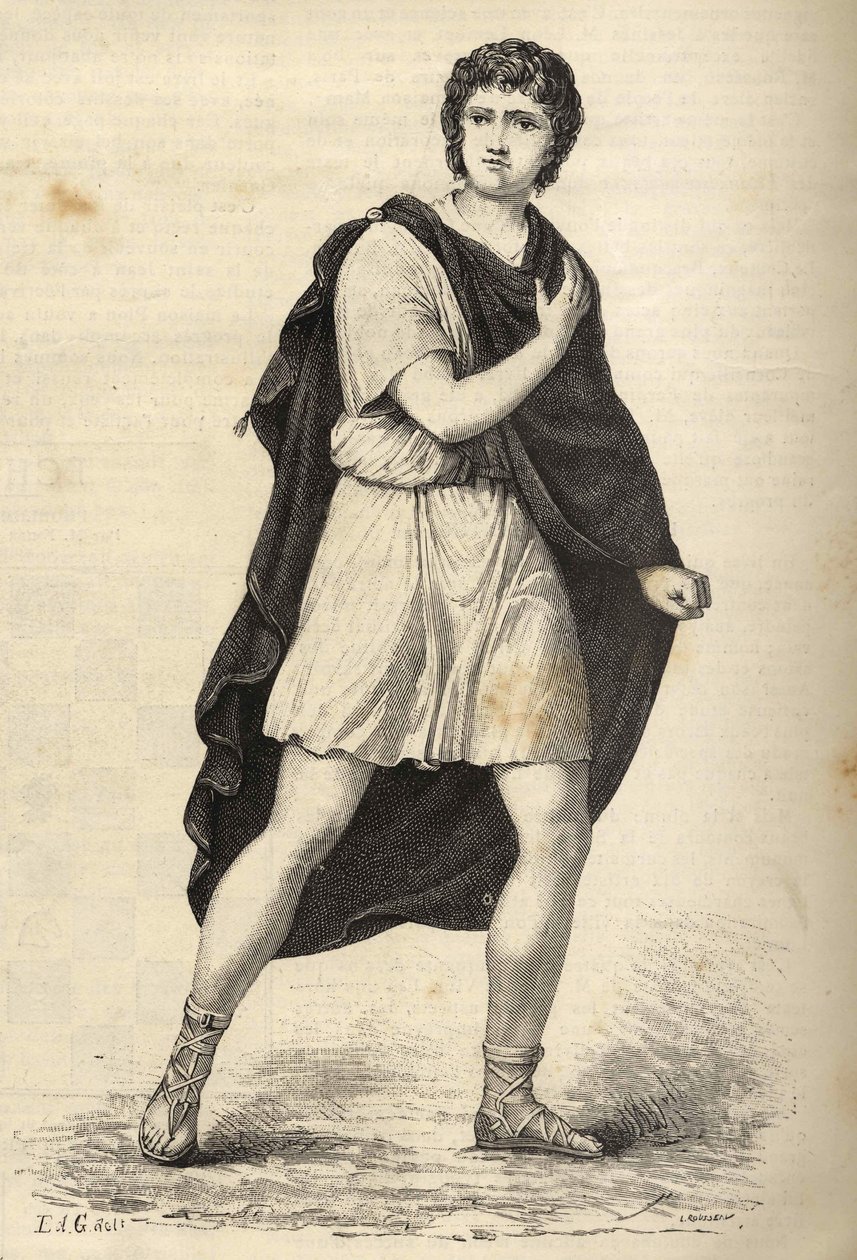 Retrato de François-Joseph Talma (1763-1826), actor francés. Grabado del siglo XIX. de Unknown artist