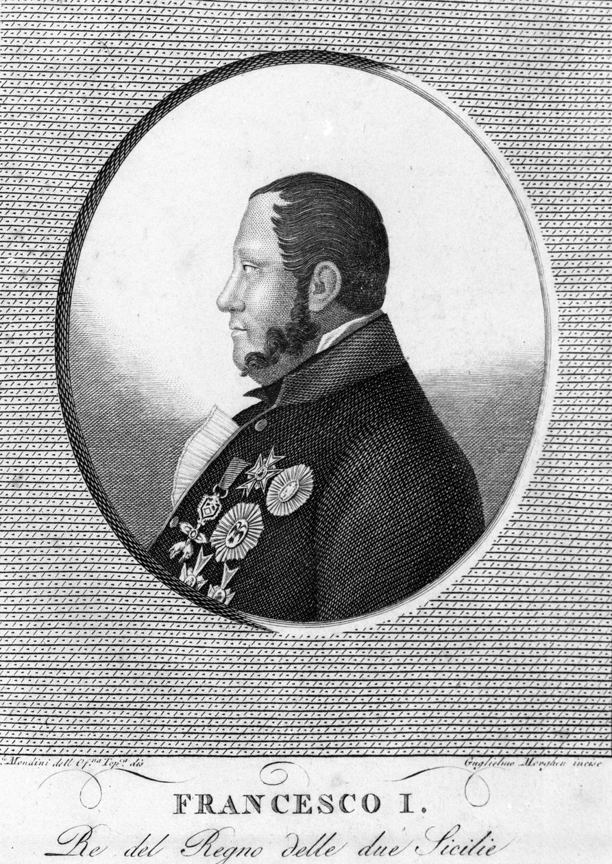 Retrato de Francisco I (1777-1830), Rey de las Dos Sicilias. de Unknown artist