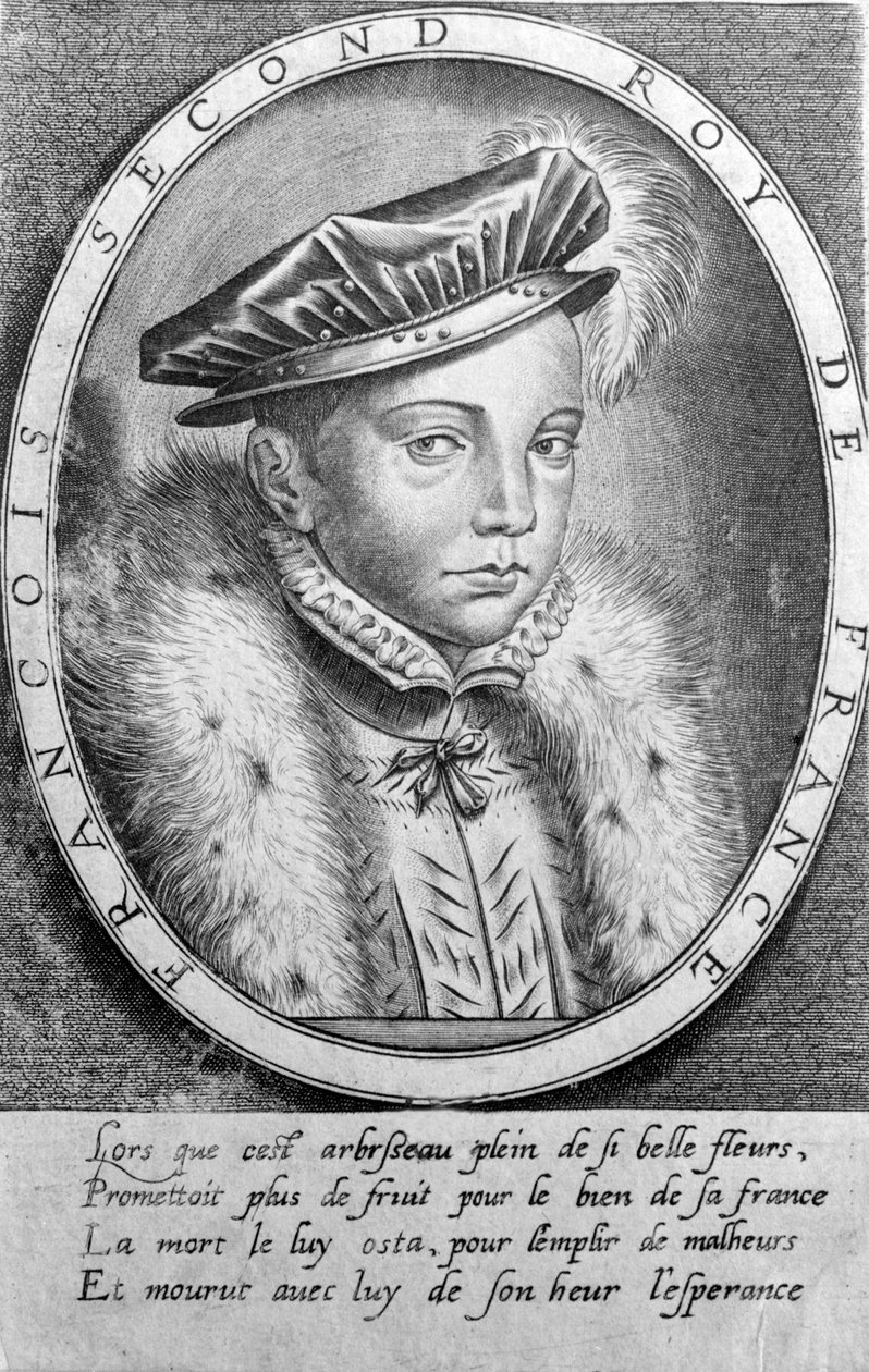 Retrato de Francisco II (1544-1560), Rey de Francia. de Unknown artist