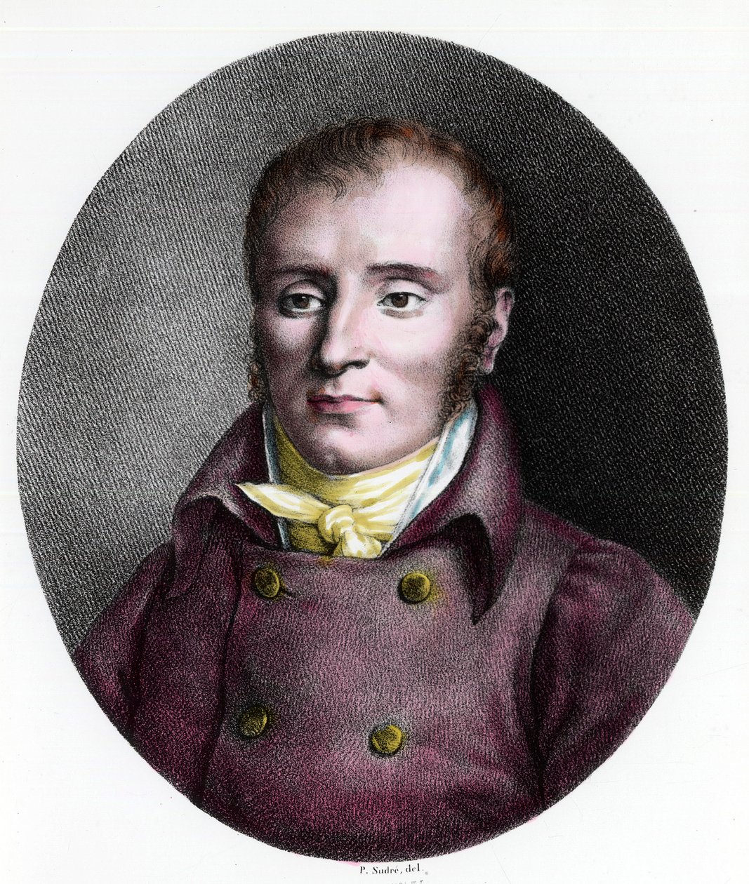 Retrato de Francois Xavier Bichat (1771 - 1802), médico francés. Grabado del siglo XVIII. Colección privada de Unknown artist