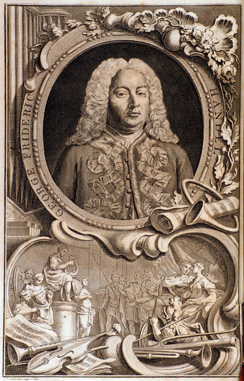 Retrato de Georg Friedrich Handel (1685-1759) Frontispicio de "Alexander
