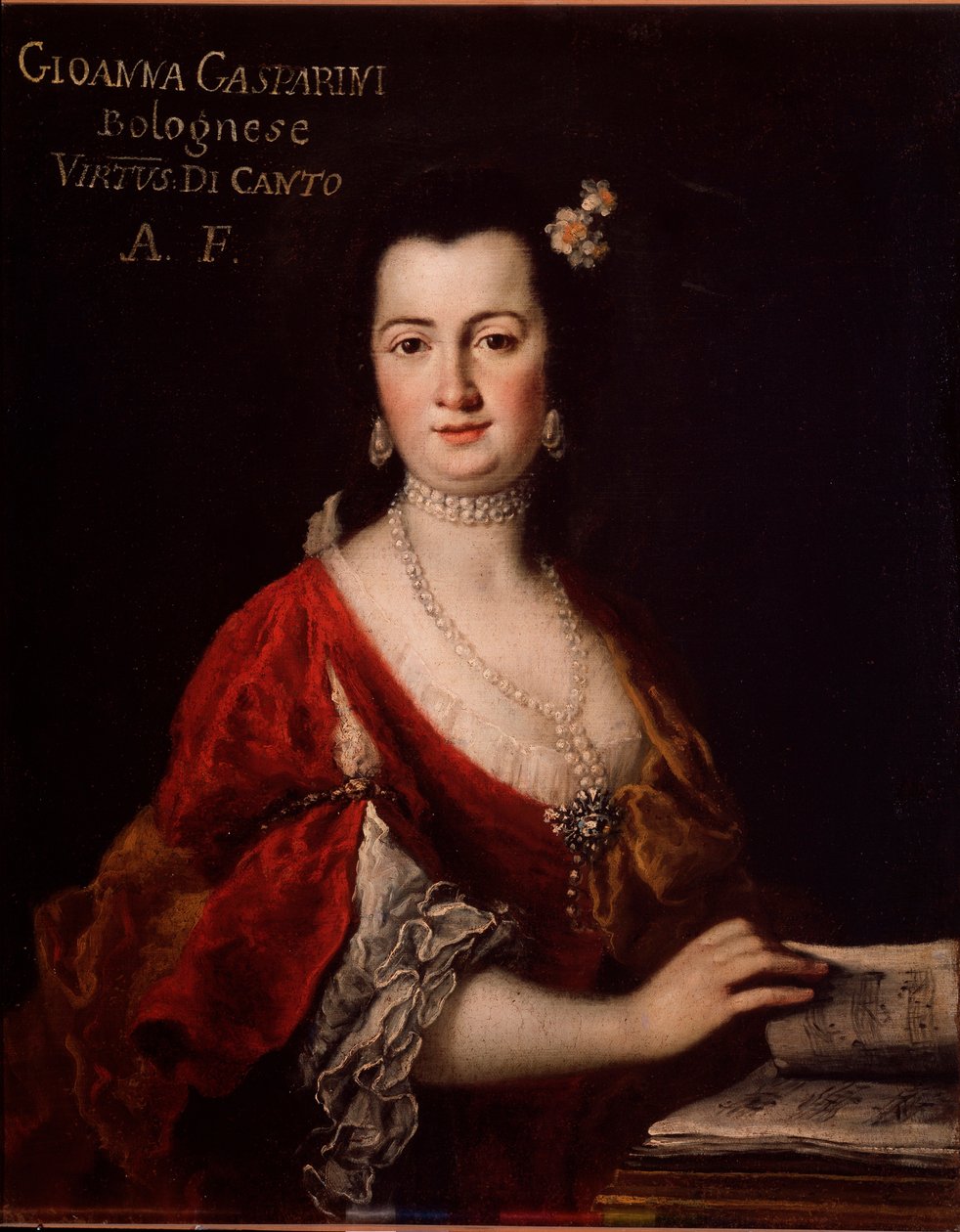 Retrato de Giovanna Gasparini, cantante italiana de Unknown artist