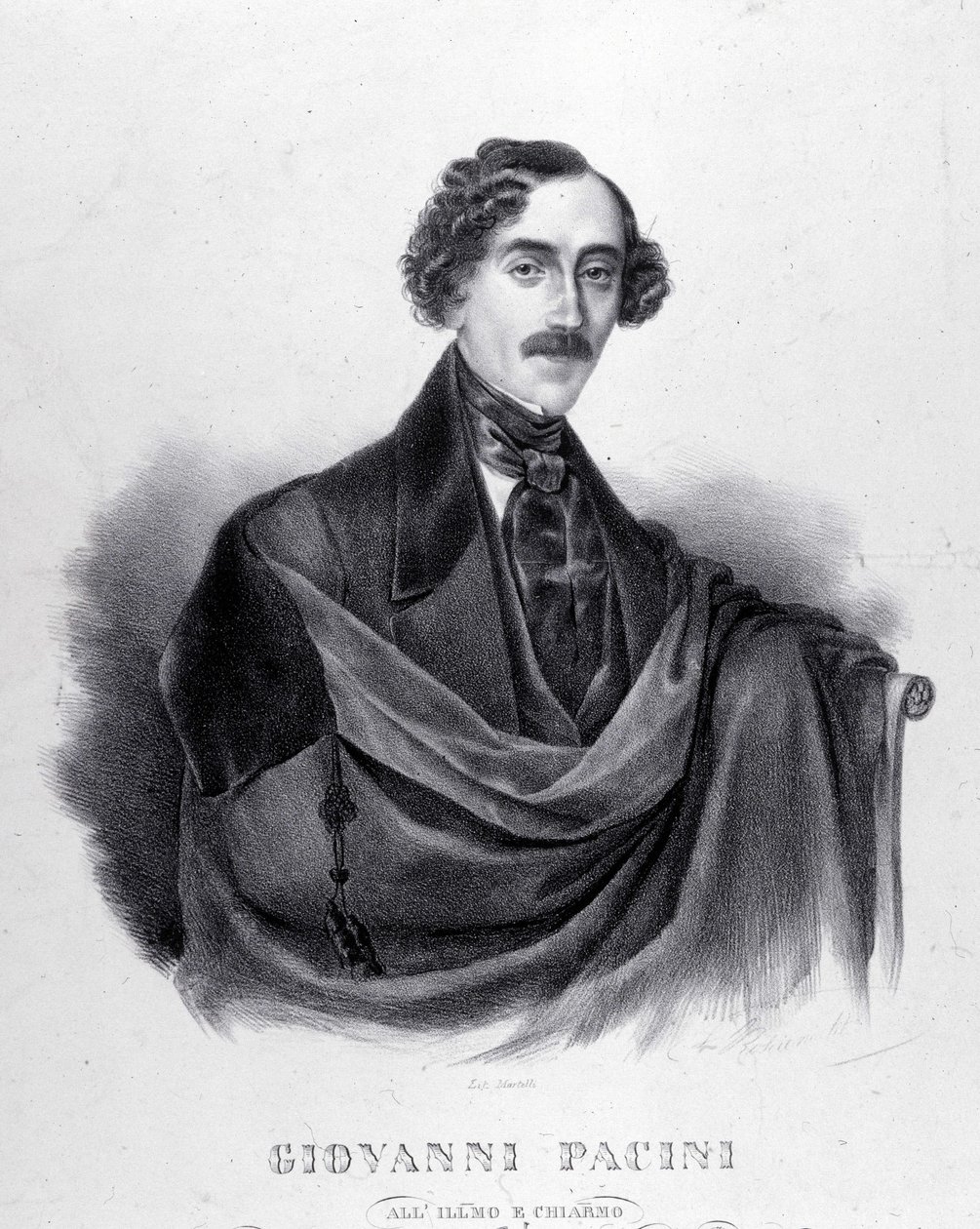 Retrato de Giovanni Pacini, compositor italiano (1796-1867) de Unknown artist