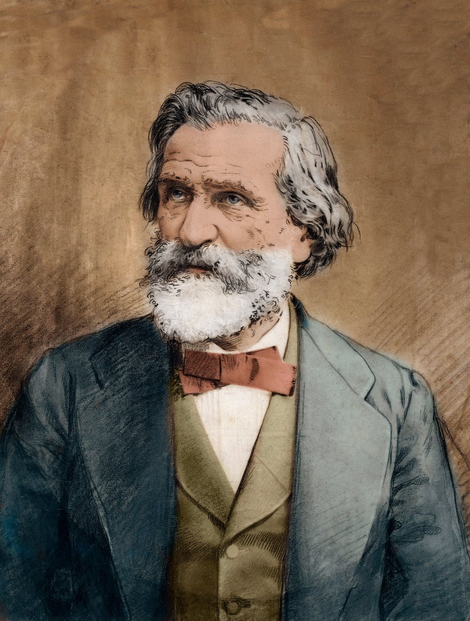 Retrato de Giuseppe Verdi - Retrato del compositor italiano Giuseppe Verdi (1813 - 1901) circa 1887 de Unknown artist