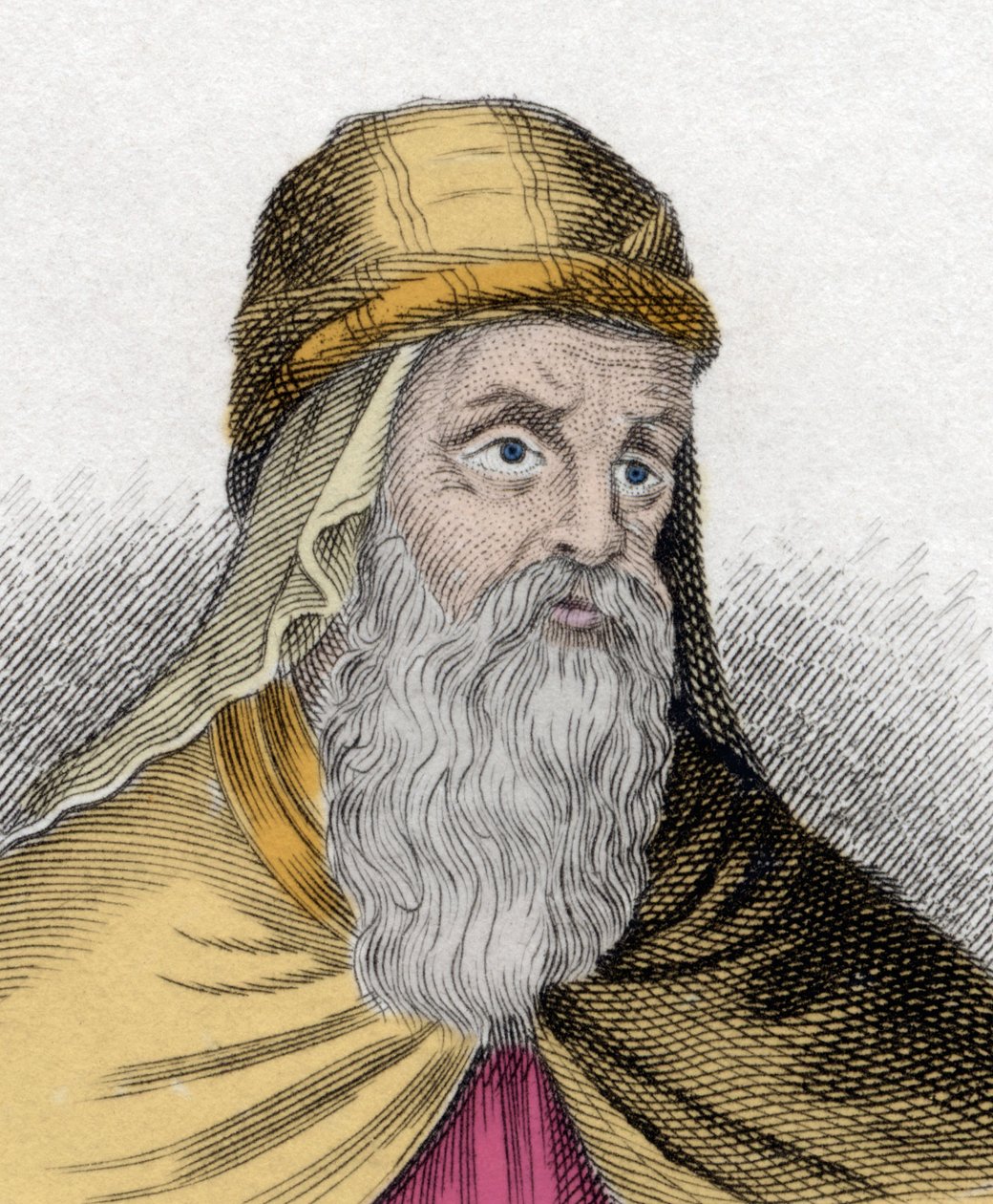 Retrato de Gregorio de Nacianzo (Gregorio el Teólogo) (329-390), teólogo y doctor de la Iglesia. Grabado del siglo XIX. de Unknown artist