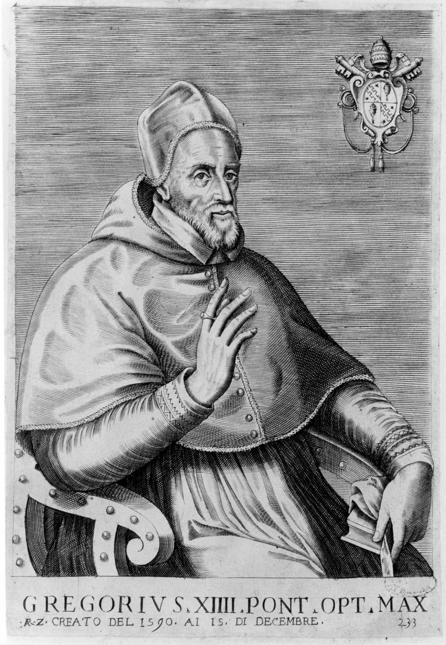 Retrato de Gregorio XIV (1535 - 1591) de Unknown artist