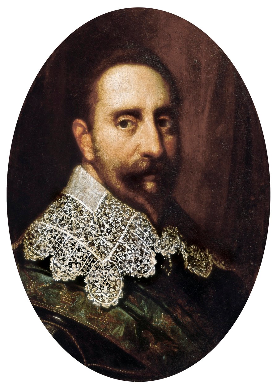 Retrato de Gustavo-Adolfo II (Gustavo Adolfo) (1594-1632), Rey de Suecia de 1611 a 1632. Pintura. Padua, Museo Municipal de Padua de Unknown artist