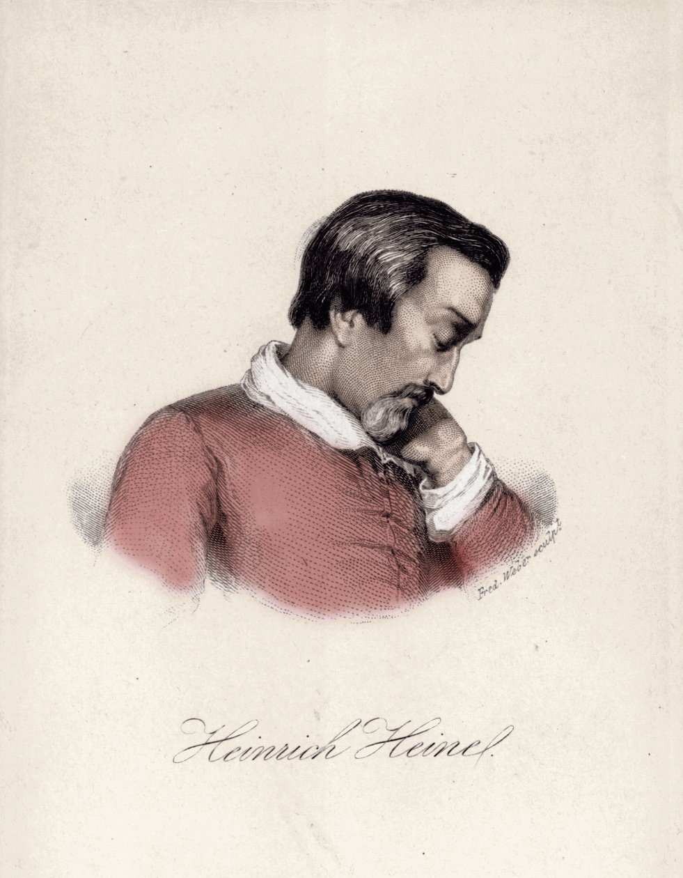 Retrato de Heinrich Heine (1797-1856), escritor alemán de Unknown artist