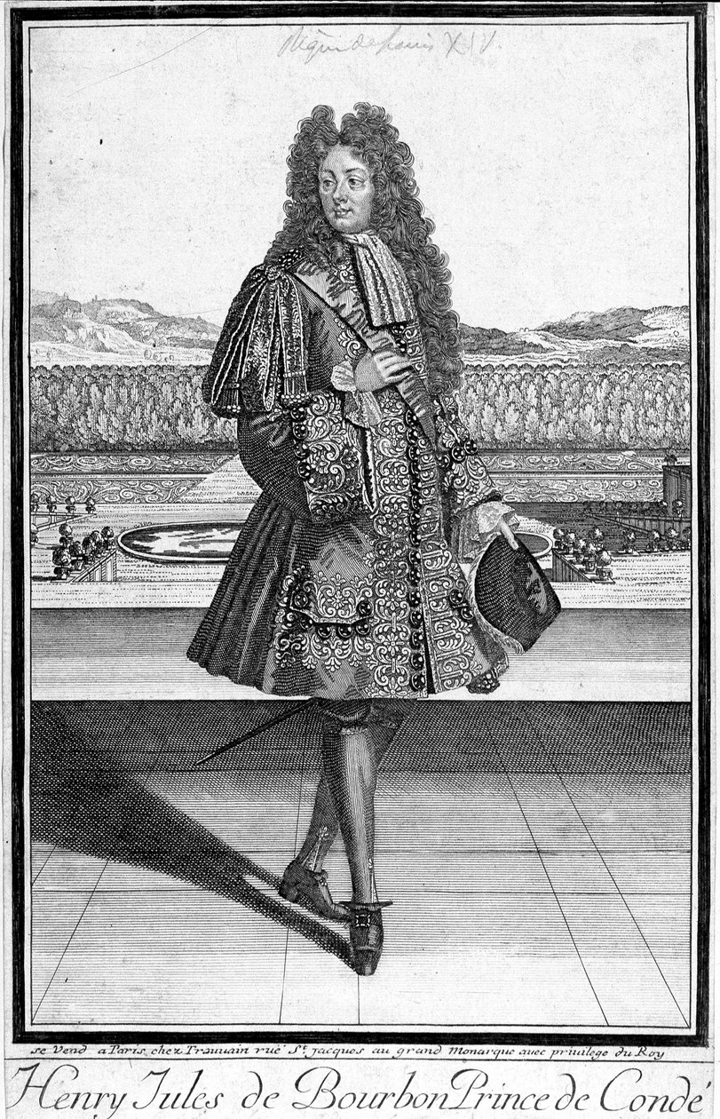 Retrato de Henri Jules de Bourbon, Príncipe de Condé (Henri-Jules de Bourbon-Conde) (1643-1709) de Unknown artist