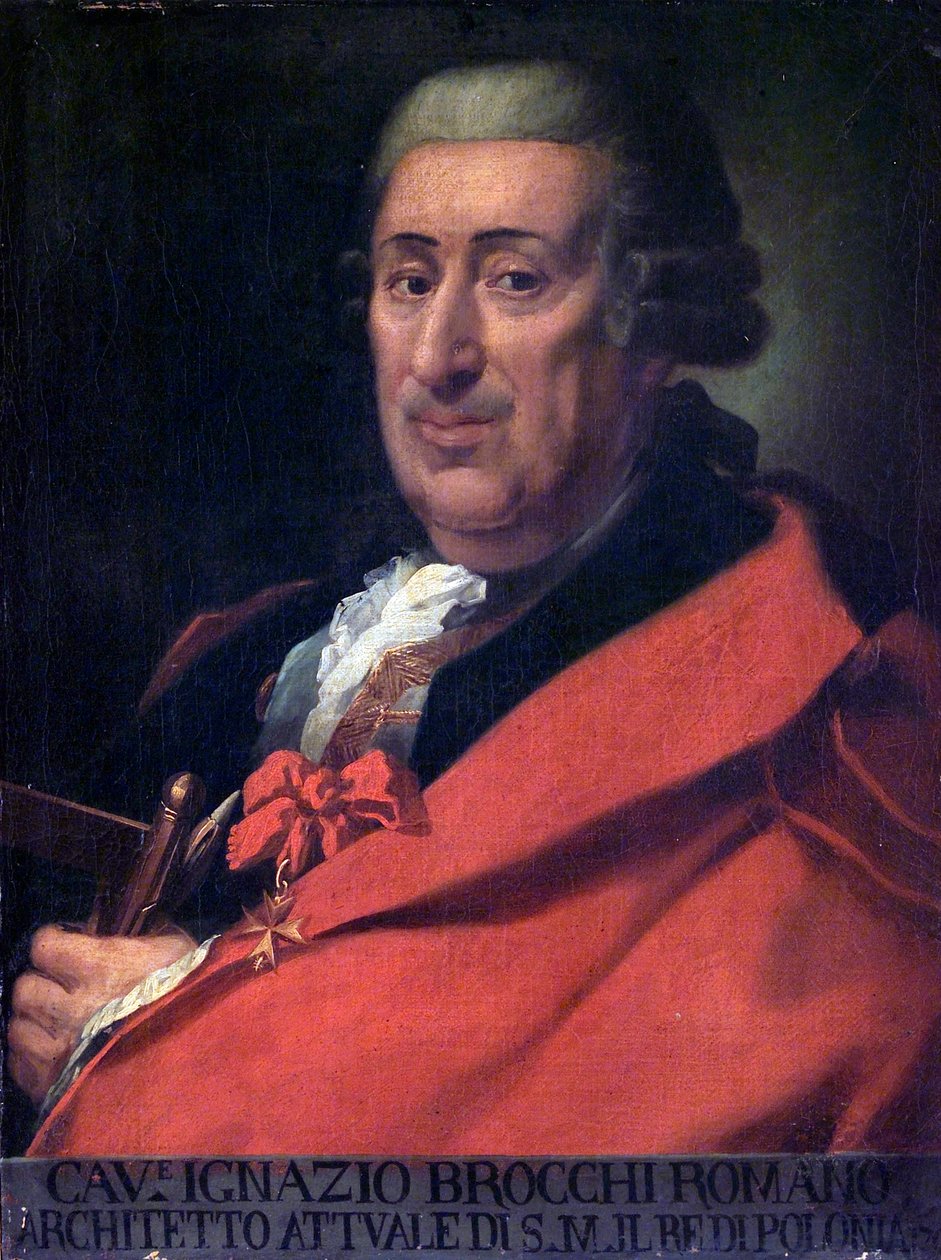 Retrato de Ignazio Brocchi, Arquitecto par Anónimo, Segunda Mitad del s. XVIII. - Óleo sobre lienzo, 51x66,5 - Academia de San Luca de Unknown artist
