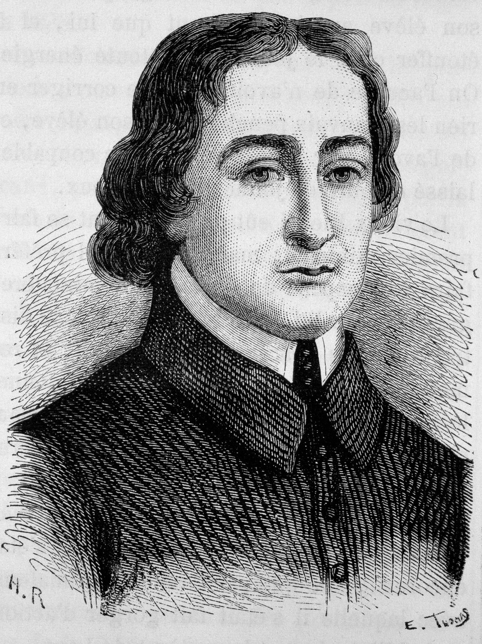 Retrato de Jean Baptiste (Jean-Baptiste) Massillon (1663 - 1742). Grabado de finales del siglo XIX en “Histoire de France” de H. Martin de Unknown artist