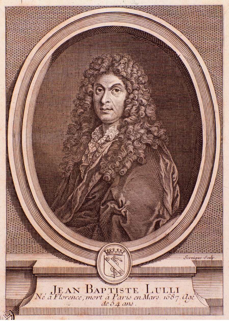 Retrato de Jean Baptiste Lully (grabado) de Unknown artist