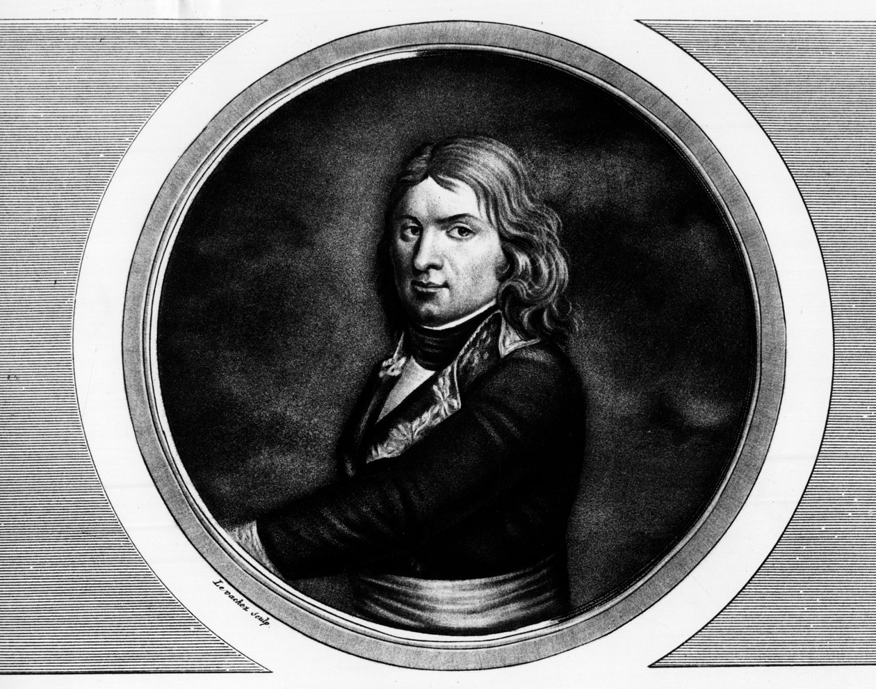 Retrato de Jean Etienne Championet, general francés (1762-1800). Grabado en 