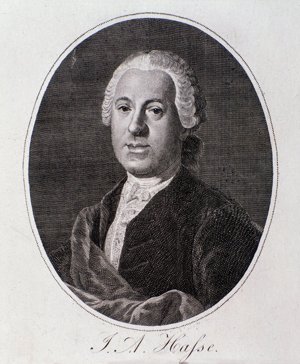 Retrato de Johann Adolf Hasse (grabado) de Unknown artist