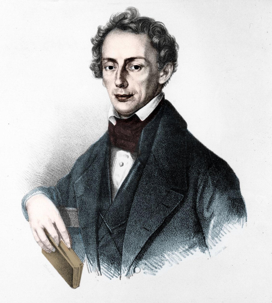 Retrato de Johann Christian Doppler (1803-1853). Físico austriaco. Grabado del siglo XIX de Unknown artist