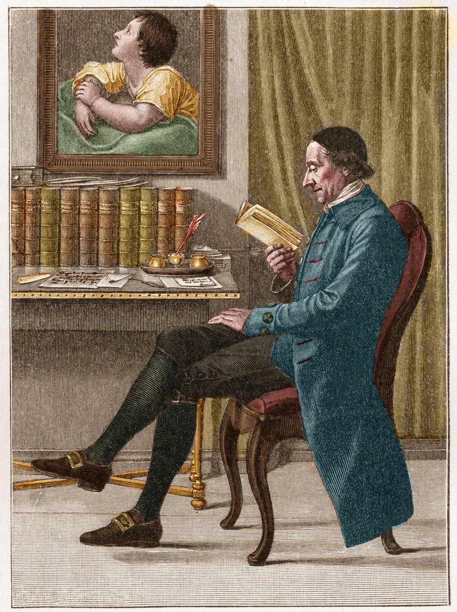Retrato de Johann Kaspar Lavater o Gaspard Lavater (1741-1801), teólogo suizo y escritor de habla alemana conocido por su trabajo sobre la fisonomía. de Unknown artist