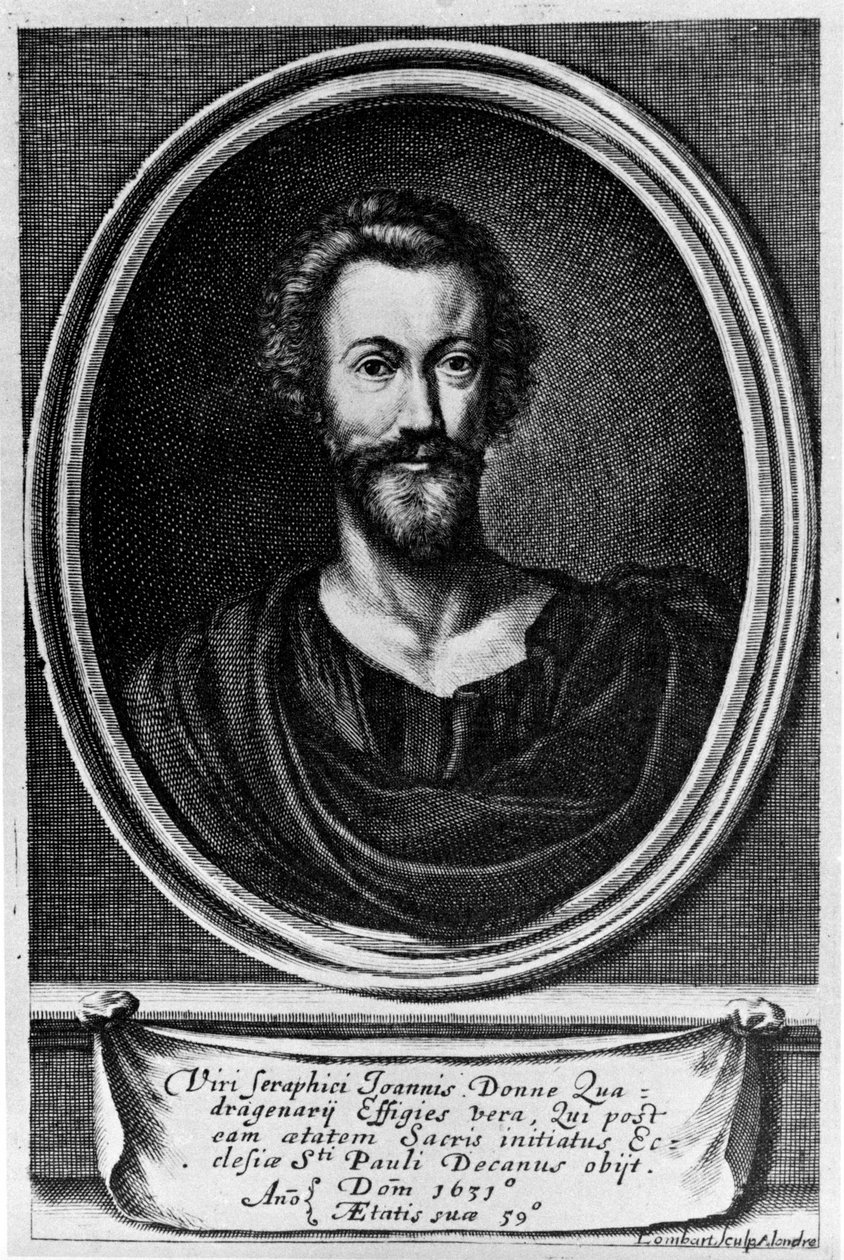 Retrato de John Donne (1572-1631) poeta inglés. de Unknown artist