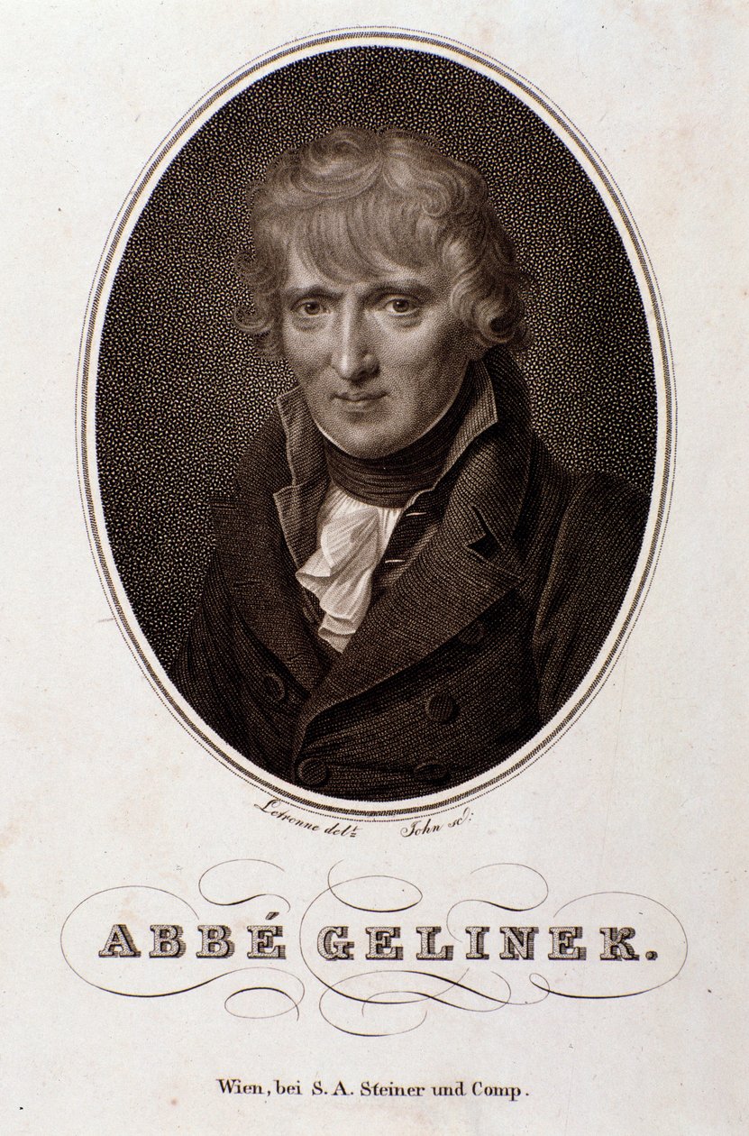 Retrato de Josef Gelinek (Joseph) (1758-1825) pianista, compositor y teólogo austríaco de Unknown artist