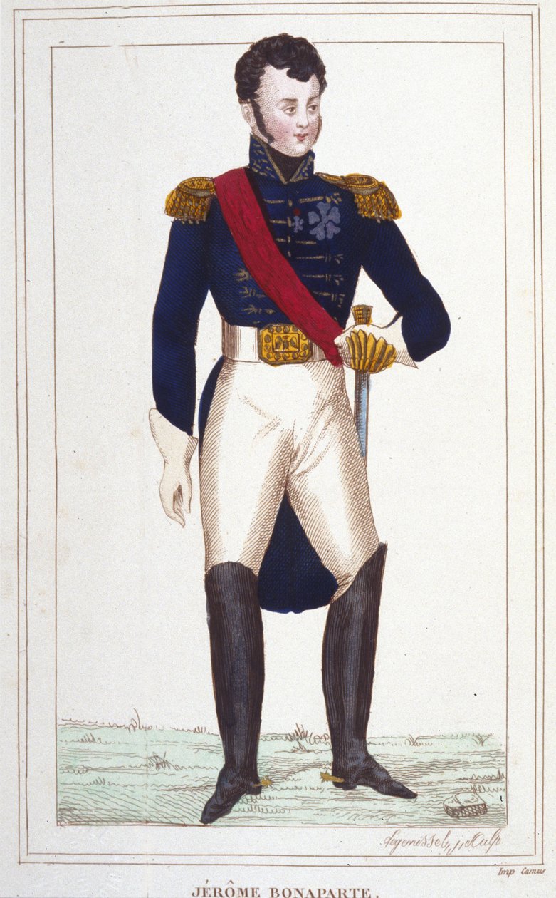 Retrato de Jérôme Bonaparte 1784-1860. Grabado de 1830 de Unknown artist